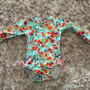 Floral Long Sleeve Swimsuit